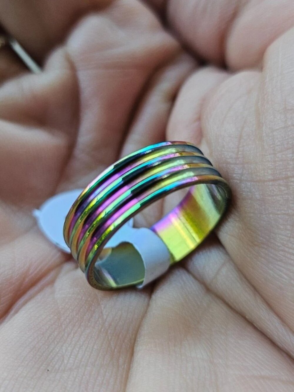 Fashion Ring Band Multi Color Tone Fashion Jewelry Ring Unisex Size 10 NWT